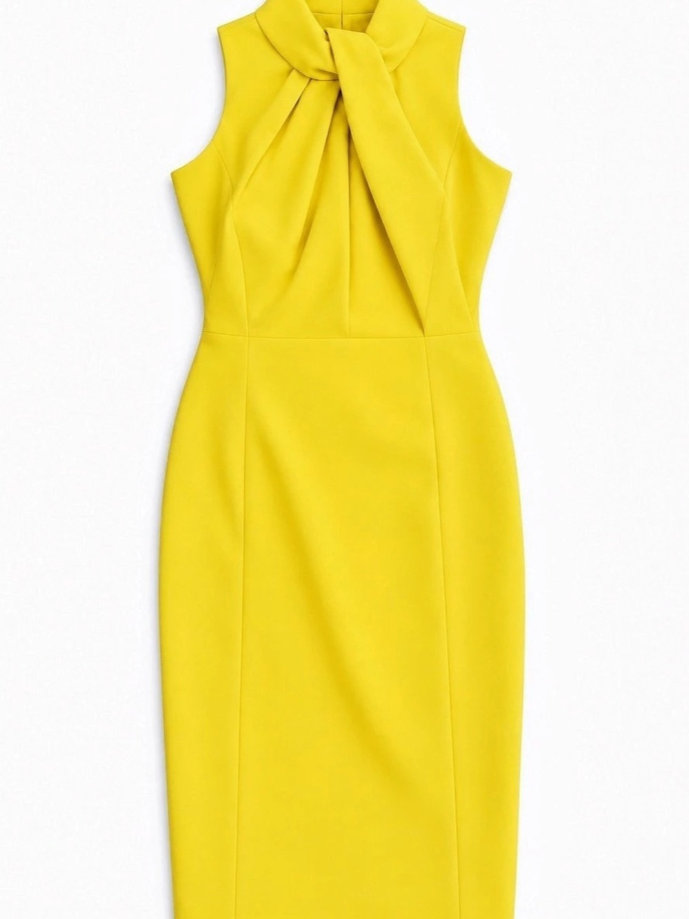 Black Halo Zana Sheath Dress Yellow